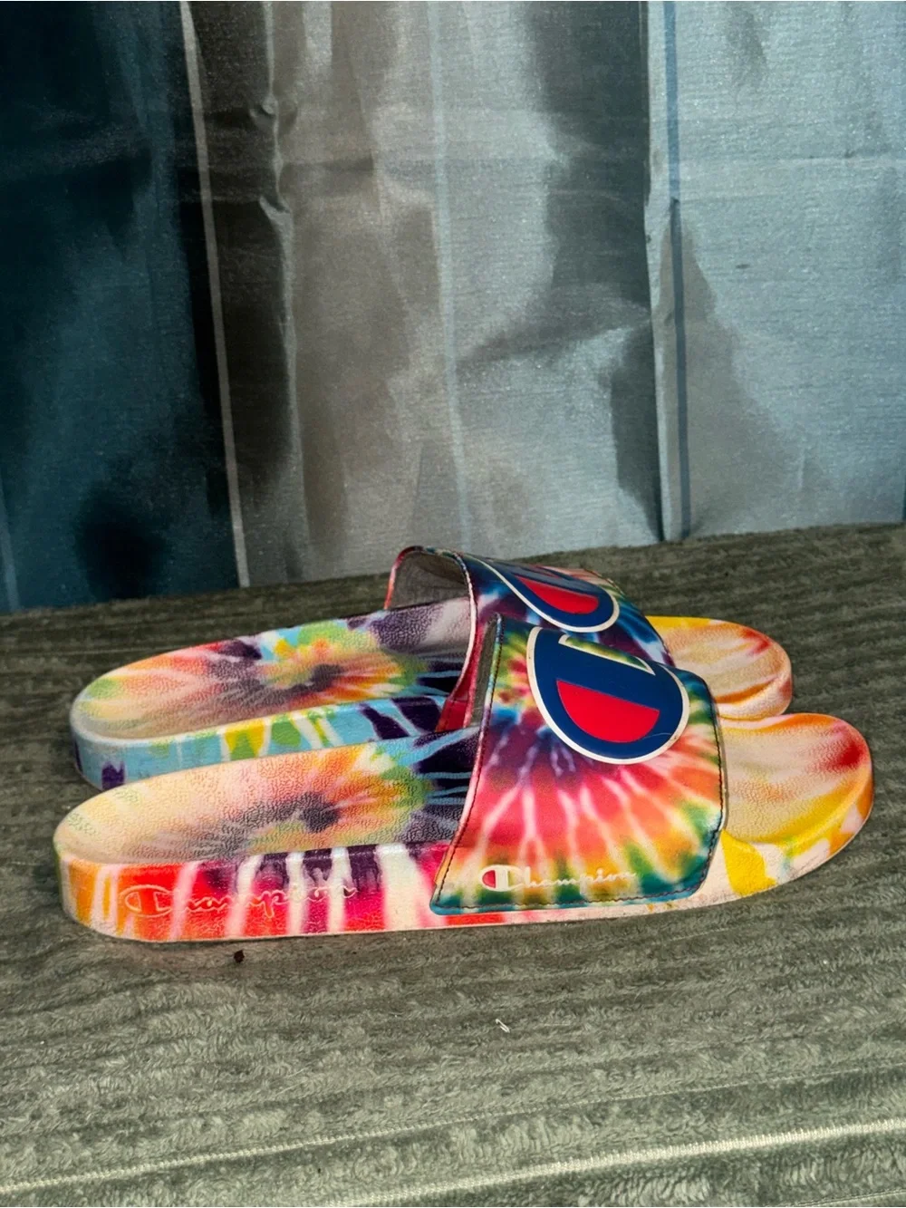 Champion Tie-Dye Slide Sandals - Rainbow